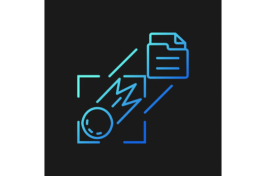 Satellites types gradient icons set for dark and light mode for dark and light mode