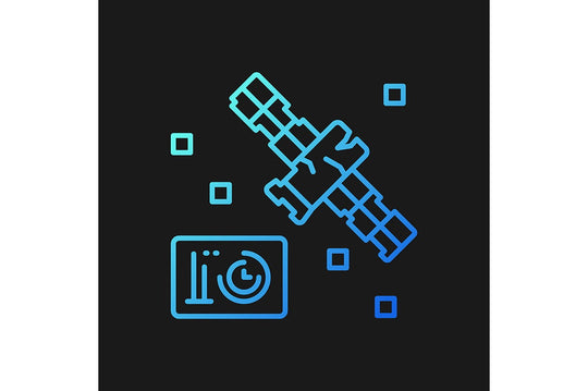 Satellites types gradient icons set for dark and light mode for dark and light mode