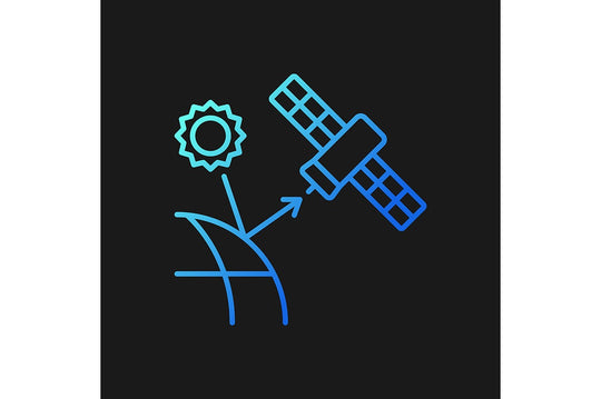 Satellites types gradient icons set for dark and light mode for dark and light mode