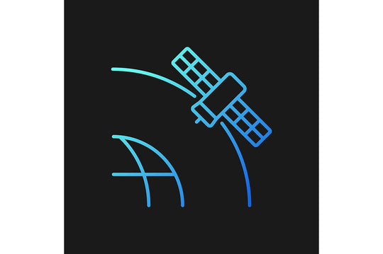 Satellites types gradient icons set for dark and light mode for dark and light mode