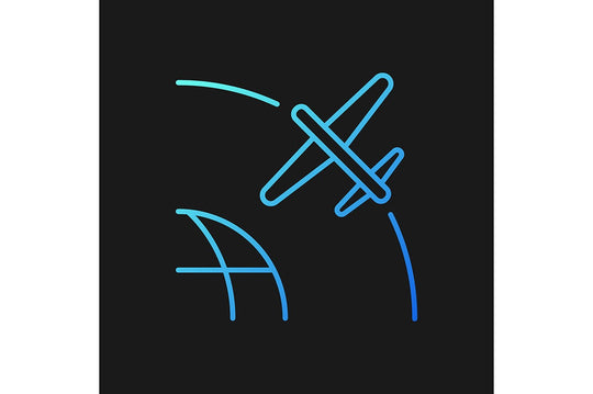 Satellites types gradient icons set for dark and light mode for dark and light mode