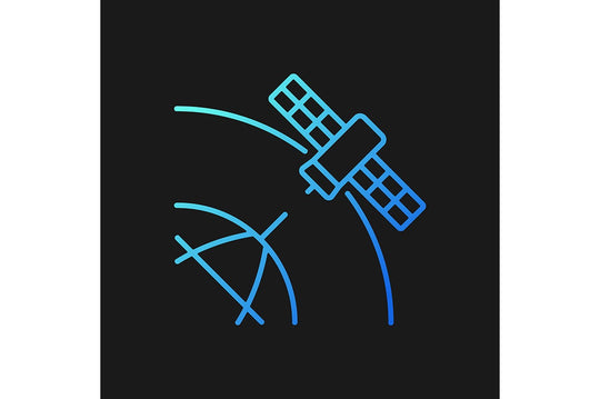 Satellites types gradient icons set for dark and light mode for dark and light mode