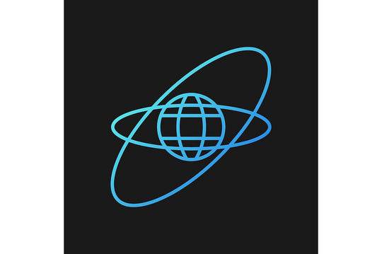 Satellites types gradient icons set for dark and light mode for dark and light mode