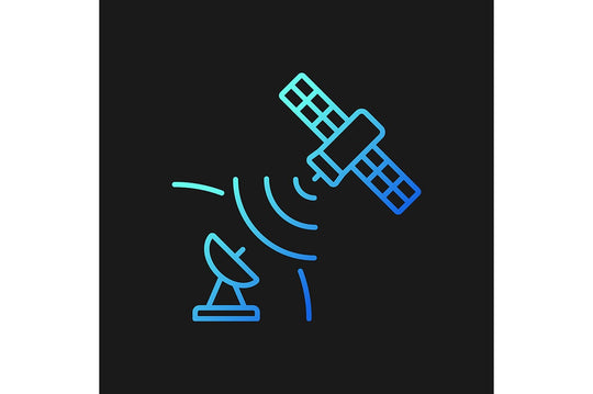 Satellites types gradient icons set for dark and light mode for dark and light mode