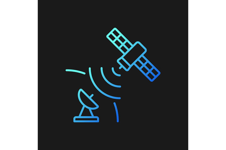 Satellites types gradient icons set for dark and light mode for dark and light mode