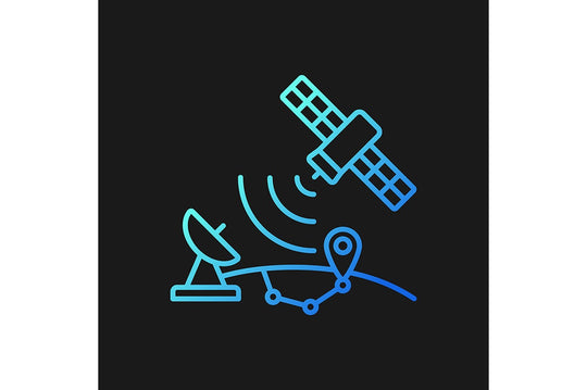 Satellites types gradient icons set for dark and light mode for dark and light mode