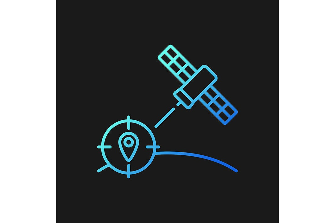 Satellites types gradient icons set for dark and light mode for dark and light mode