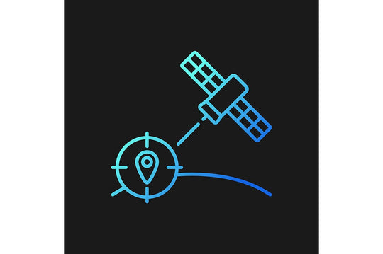 Satellites types gradient icons set for dark and light mode for dark and light mode