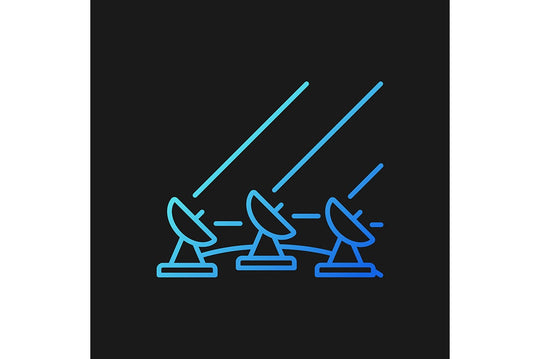 Satellites types gradient icons set for dark and light mode for dark and light mode