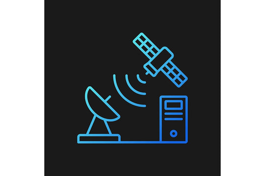 Satellites types gradient icons set for dark and light mode for dark and light mode