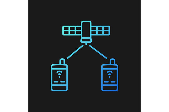 Satellites types gradient icons set for dark and light mode for dark and light mode