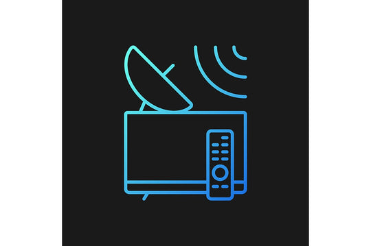 Satellites types gradient icons set for dark and light mode for dark and light mode