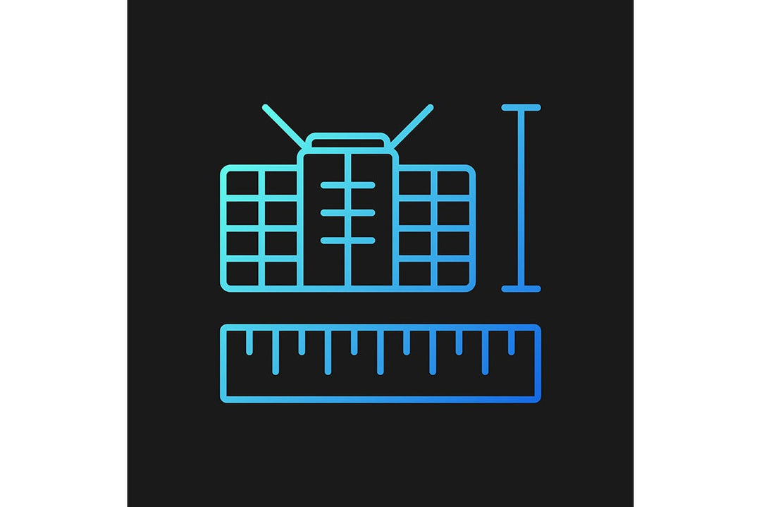 Satellites types gradient icons set for dark and light mode for dark and light mode