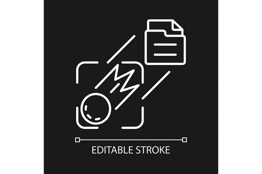 Satellites types linear icons set for dark and light mode
