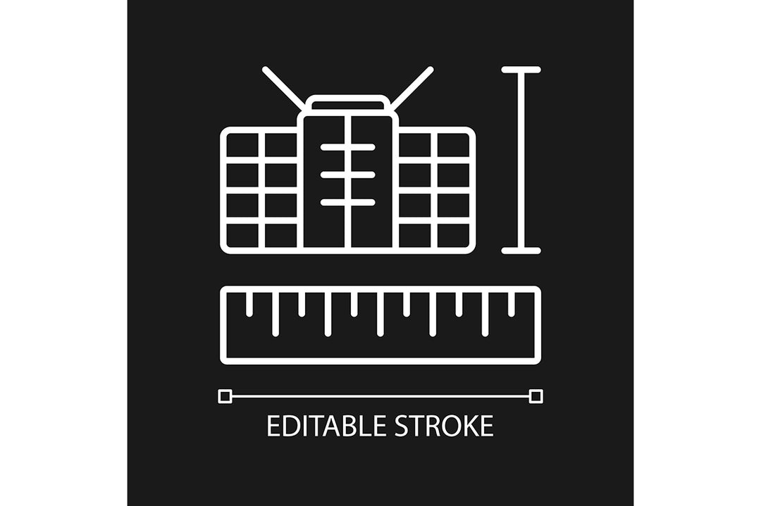 Satellites types linear icons set for dark and light mode