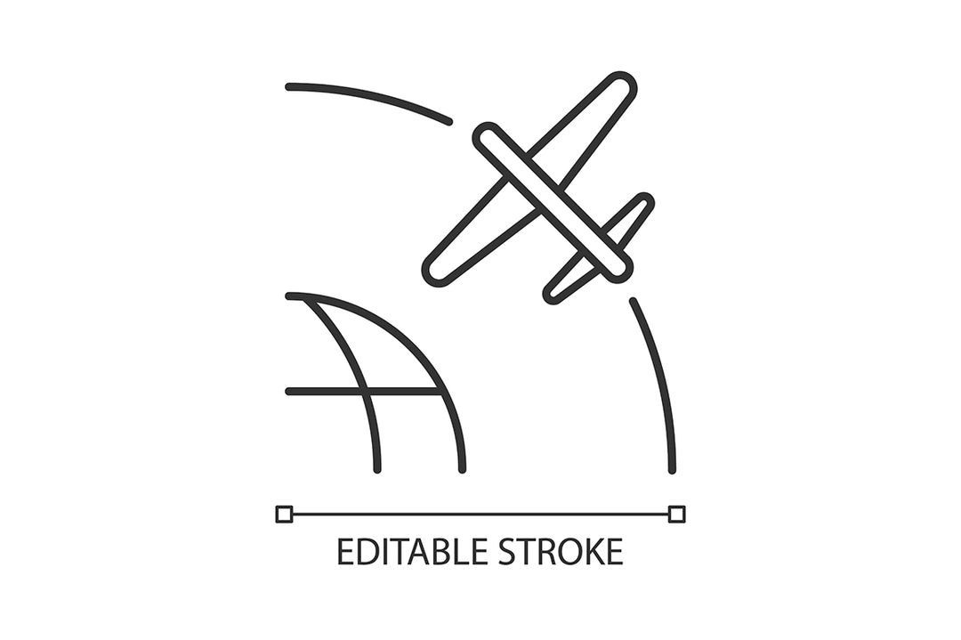 Satellites types linear icons set for dark and light mode