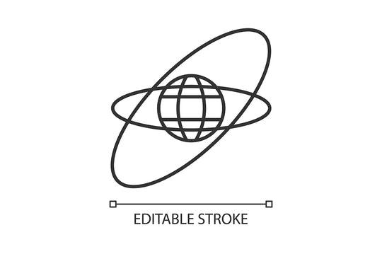 Satellites types linear icons set for dark and light mode