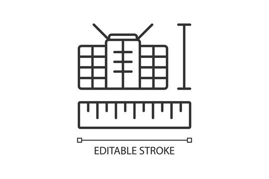 Satellites types linear icons set for dark and light mode