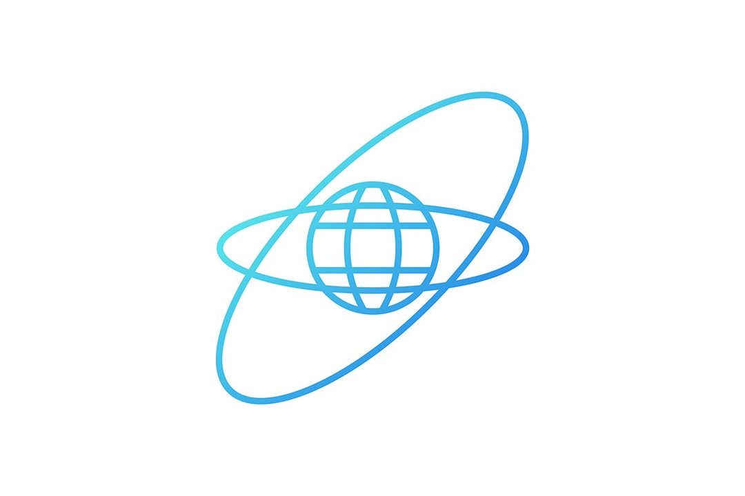 Satellites types gradient icons set for dark and light mode for dark and light mode