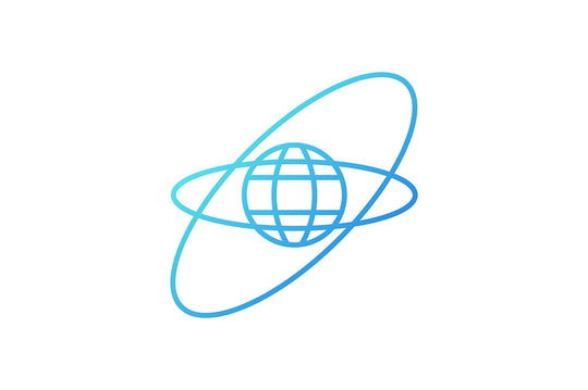 Satellites types gradient icons set for dark and light mode for dark and light mode
