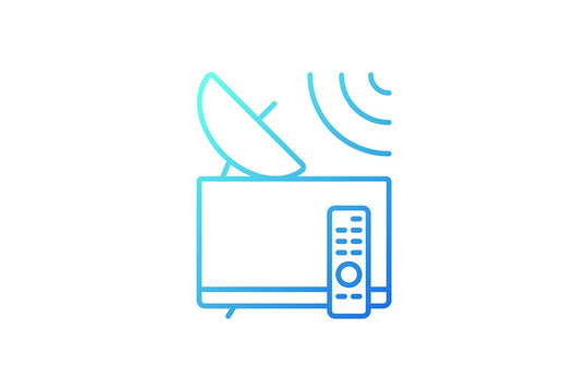 Satellites types gradient icons set for dark and light mode for dark and light mode