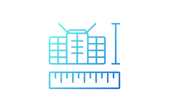 Satellites types gradient icons set for dark and light mode for dark and light mode