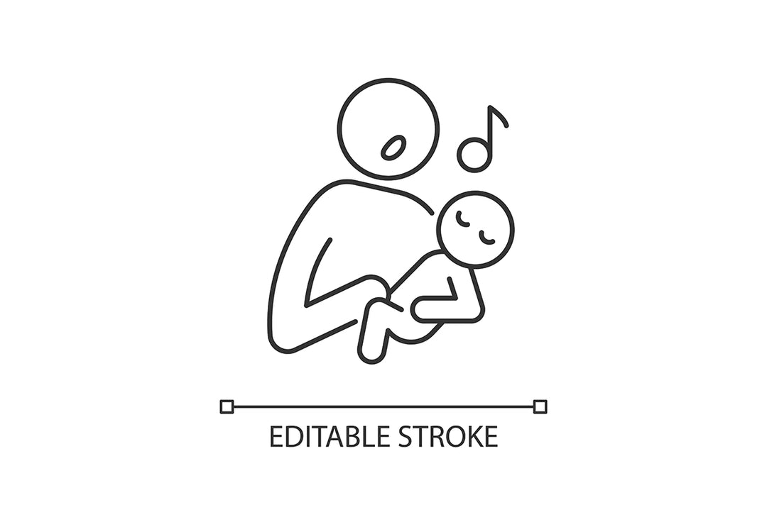 Parent and child interaction linear icons set for dark and light mode