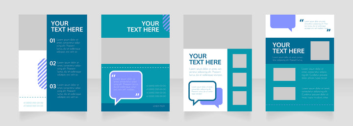 Mass media blank brochure templaye bundle