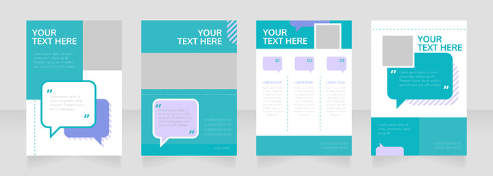 Mass media blank brochure templaye bundle