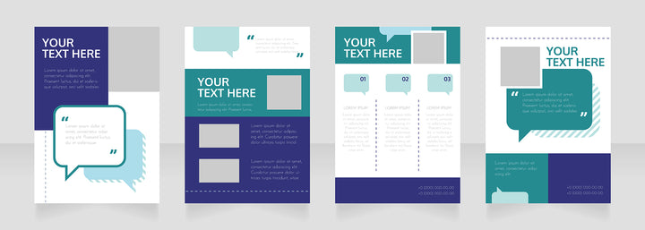 Mass media blank brochure templaye bundle