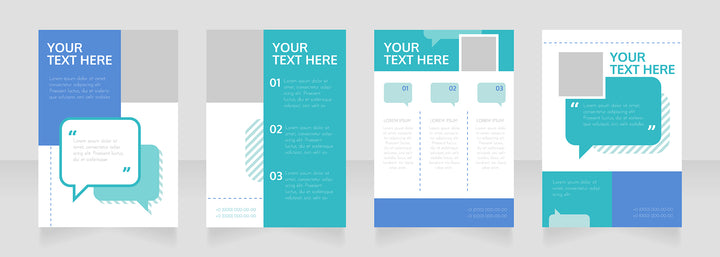 Mass media blank brochure templaye bundle