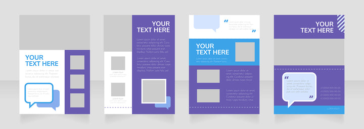 Mass media blank brochure templaye bundle