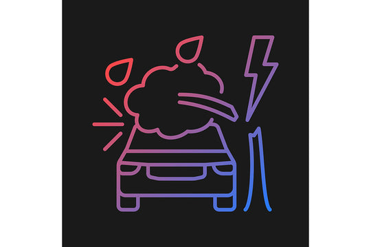 Car accident types gradient icons set for dark and light mode
