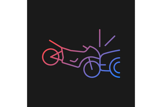 Car accident types gradient icons set for dark and light mode