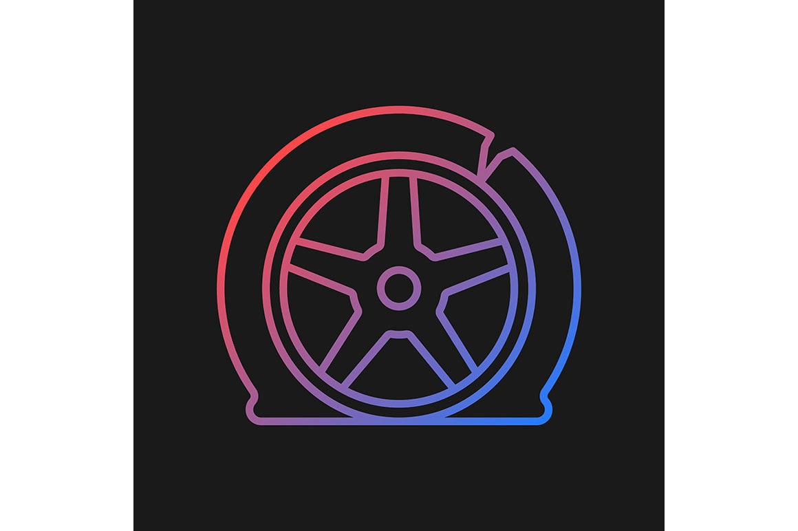 Car accident types gradient icons set for dark and light mode