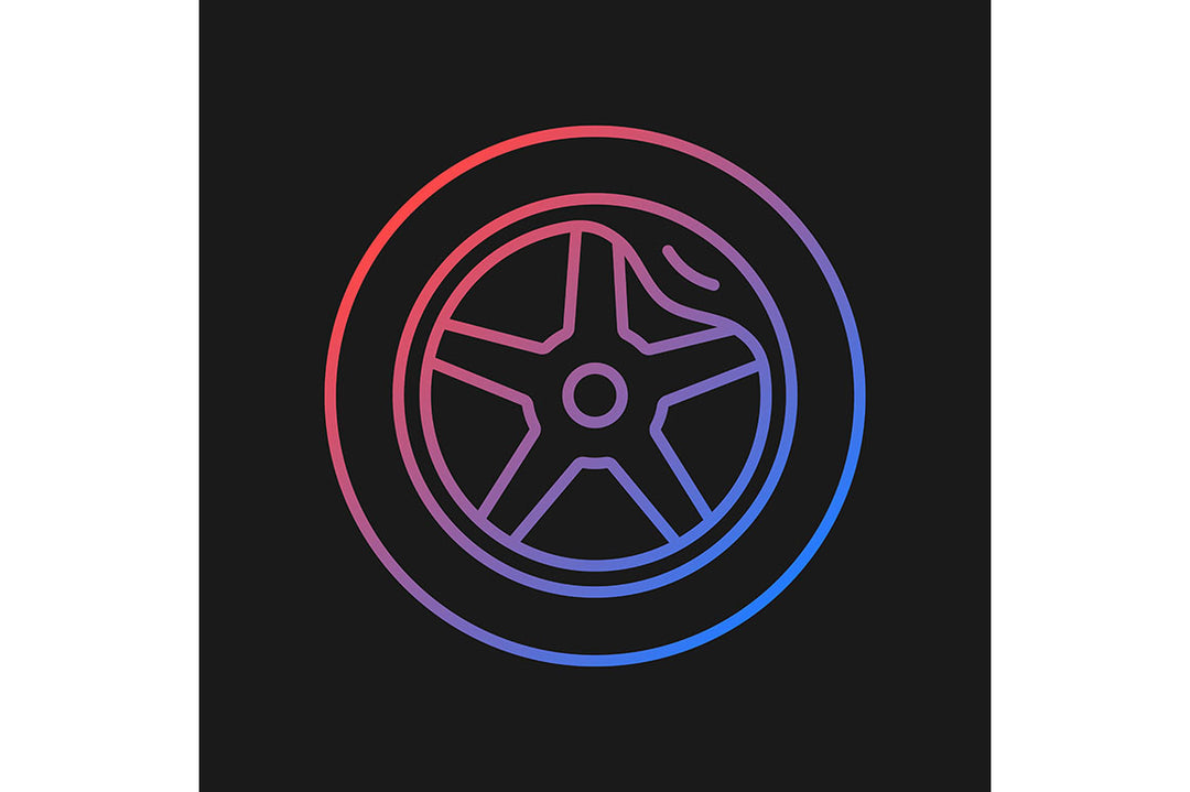 Car accident types gradient icons set for dark and light mode
