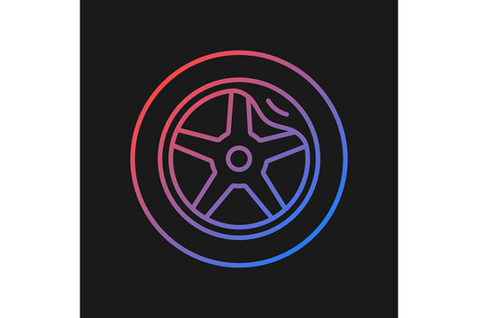 Car accident types gradient icons set for dark and light mode