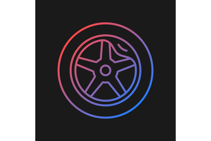 Car accident types gradient icons set for dark and light mode