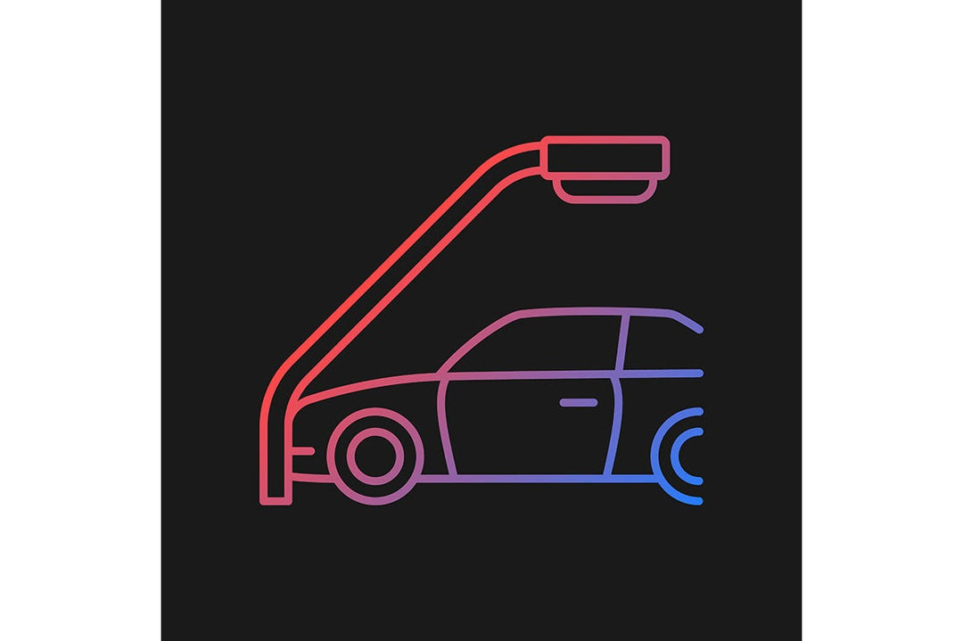 Car accident types gradient icons set for dark and light mode