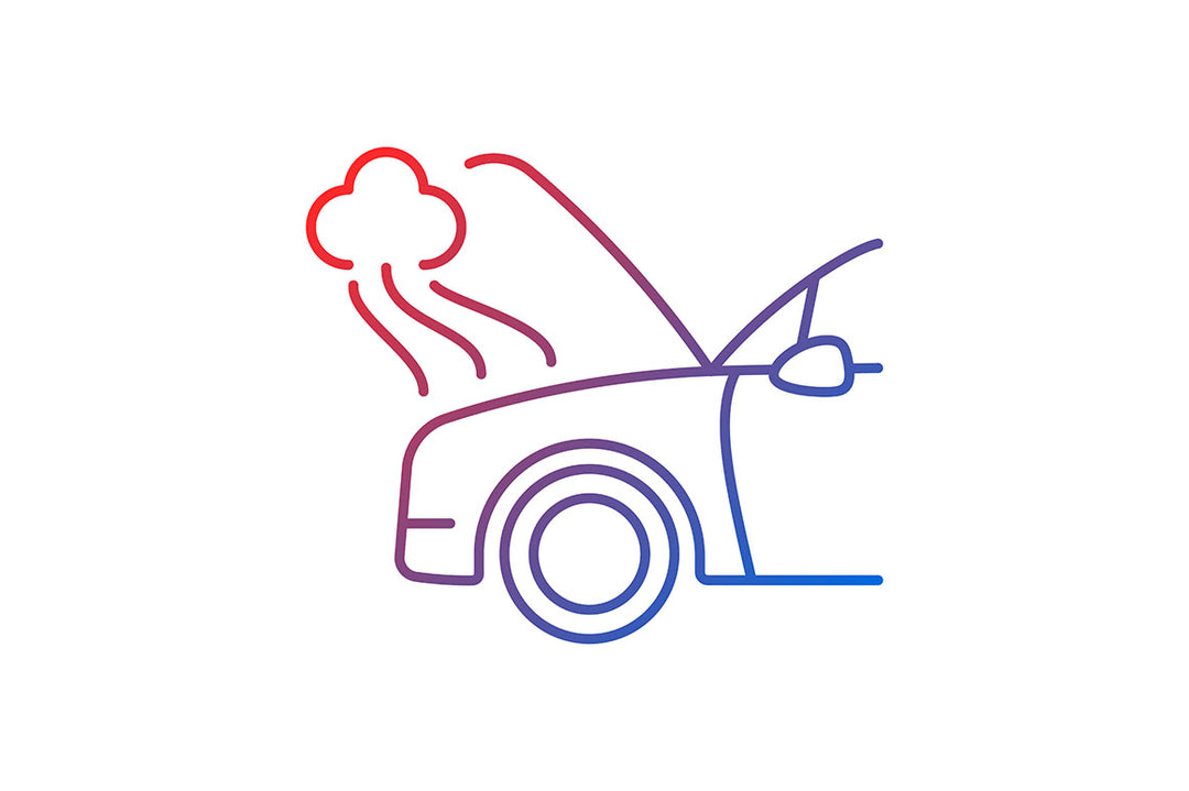 Car accident types gradient icons set for dark and light mode