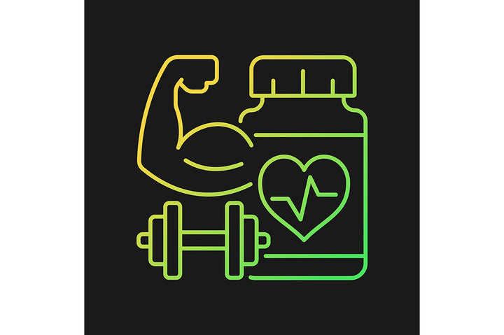 Food supplements gradient icons set