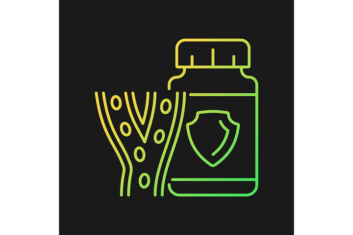 Food supplements gradient icons set