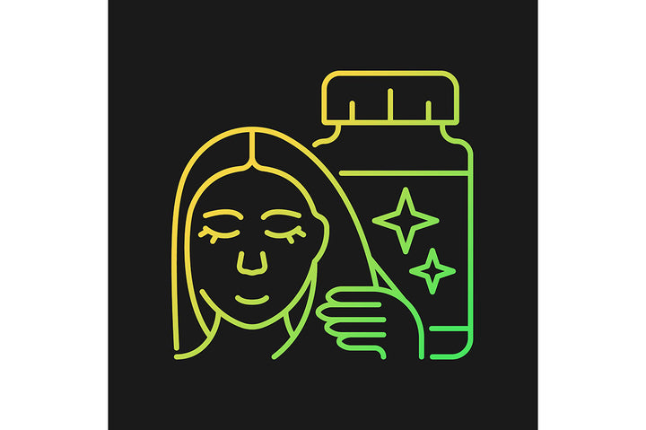 Food supplements gradient icons set