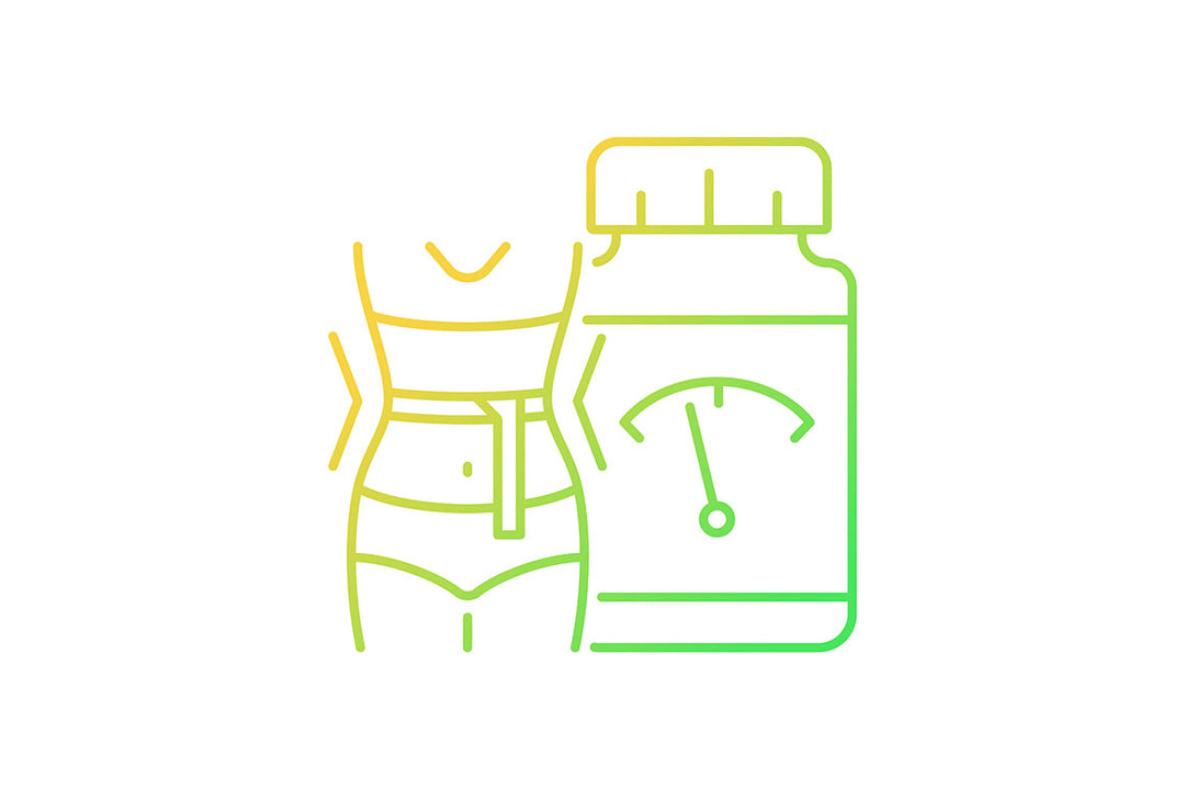 Food supplements gradient icons set