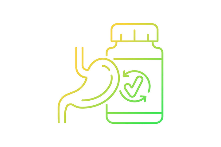 Food supplements gradient icons set