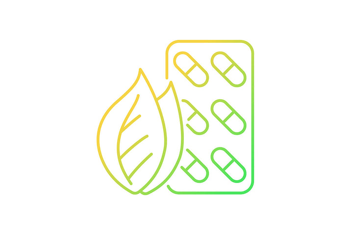 Food supplements gradient icons set