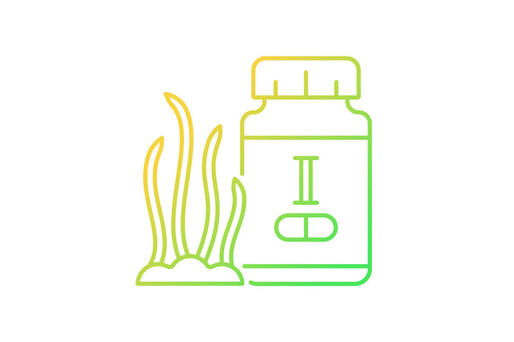 Food supplements gradient icons set