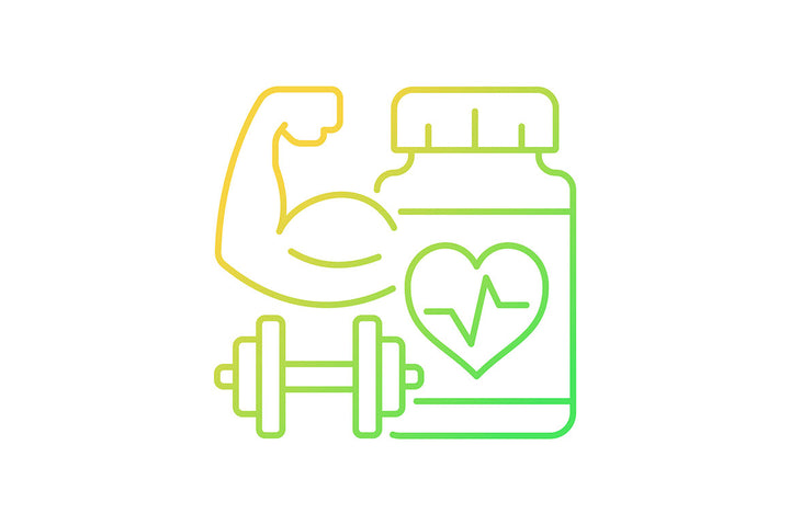 Food supplements gradient icons set
