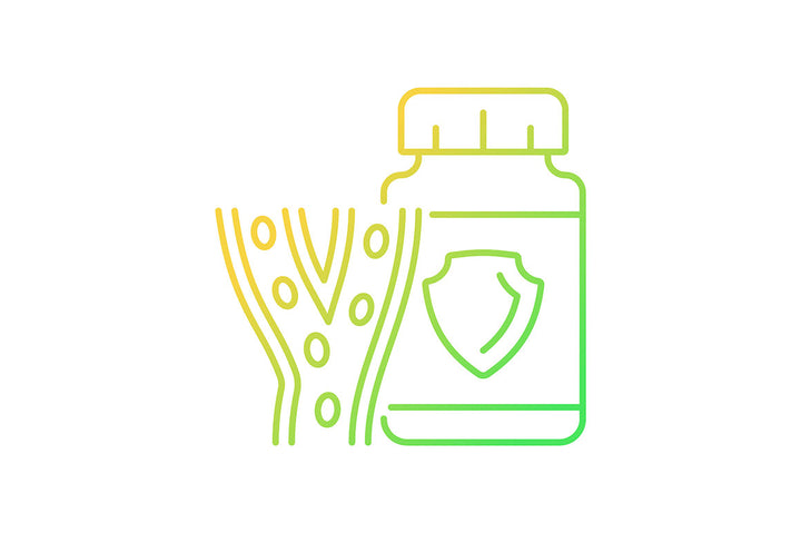 Food supplements gradient icons set