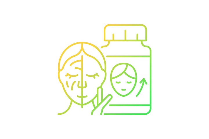 Food supplements gradient icons set